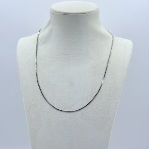 İnce Ezme Gümüş Renk Kolye